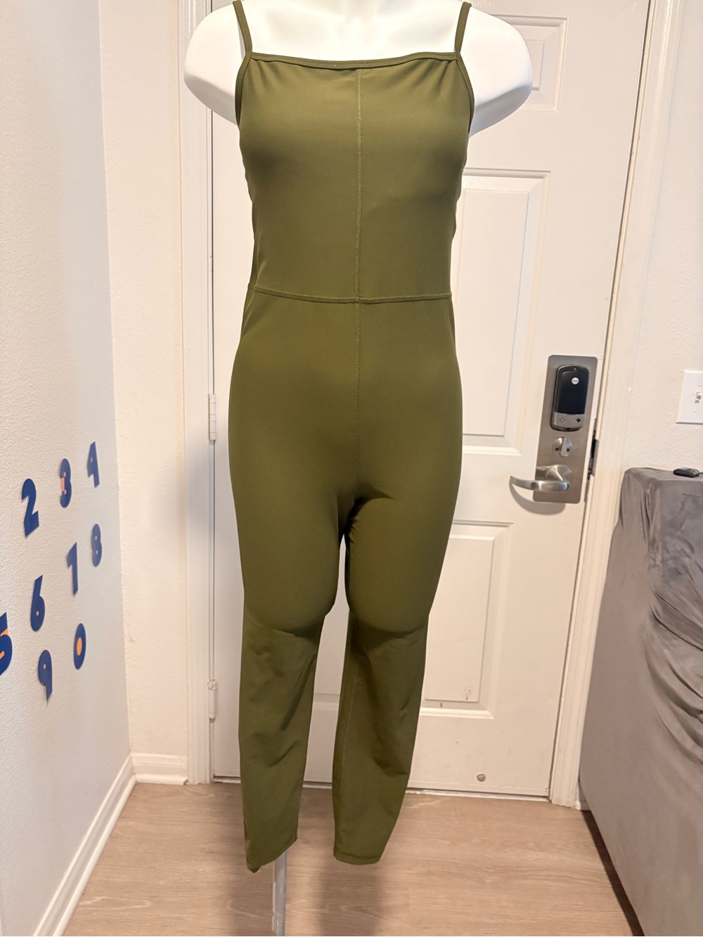 Old Navy Olive Green Spaghetti-Strap Jumpsuit